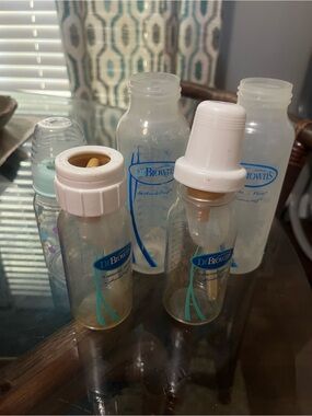 Dr. Brown's Clear Natural Flow Baby Bottles - White Caps